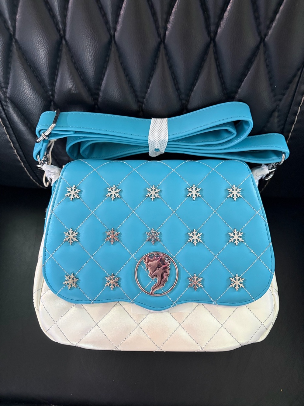 Loungefly Disney Frozen Elsa Pearlescent Quilted Crossbody Bag